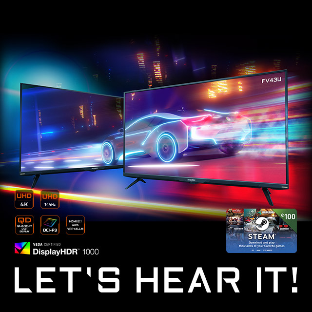 Let’s Hear It! Get up to €100 in Steam Wallet Codes with AORUS/GIGABYTE Monitors!